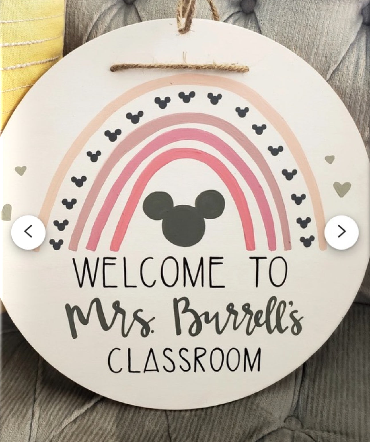 Mandie’s teacher sign