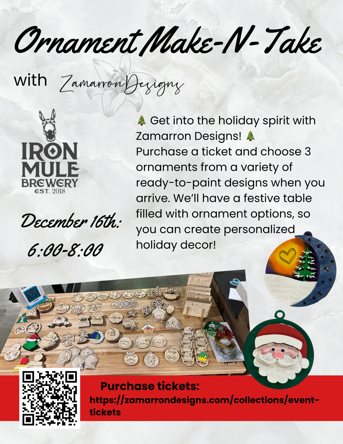 Iron Mule - December Ornament Bar Make-N-Take