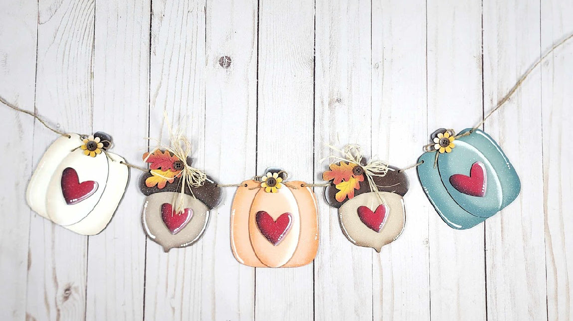 Pumpkin Shelf Sitters and Banner