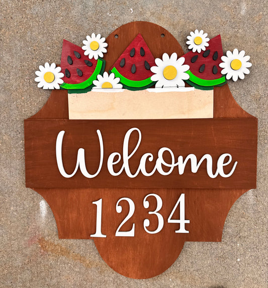 Interchangeable Welcome Address Sign