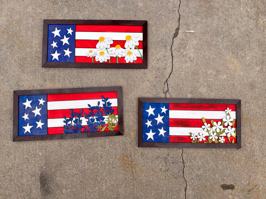 Floral American Flag