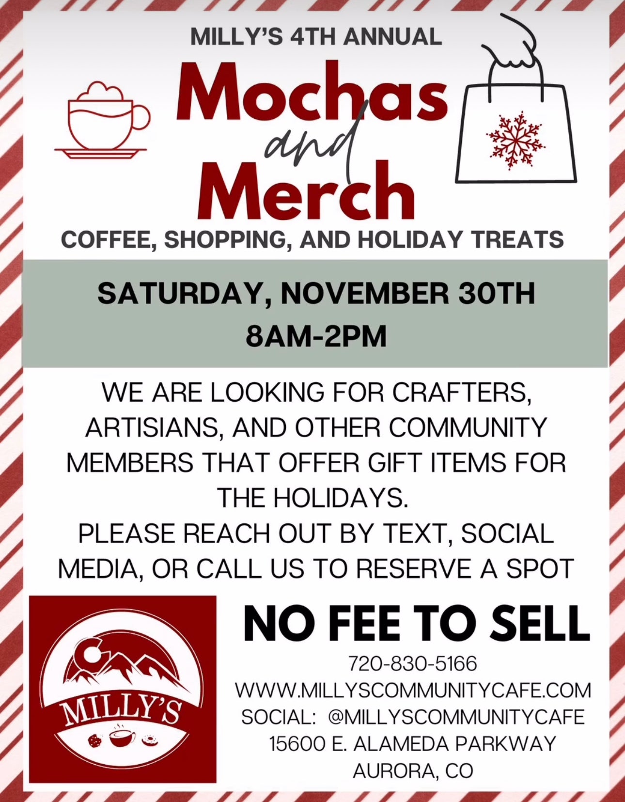 Milly's 4th Annual Mochas and Merch - Holiday Shopping