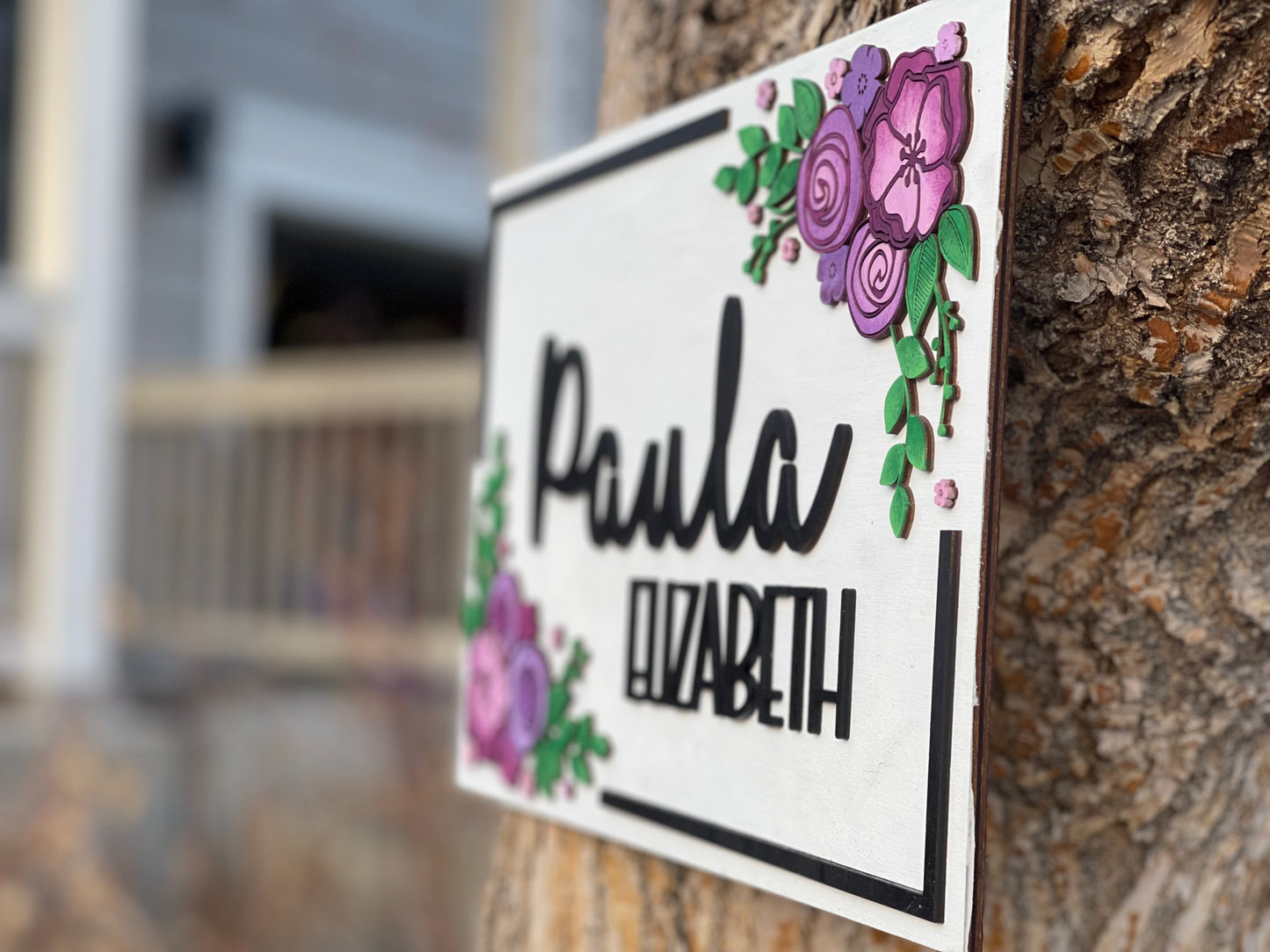 Floral Name sign