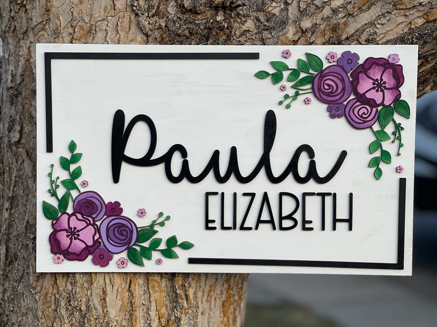 Floral Name sign