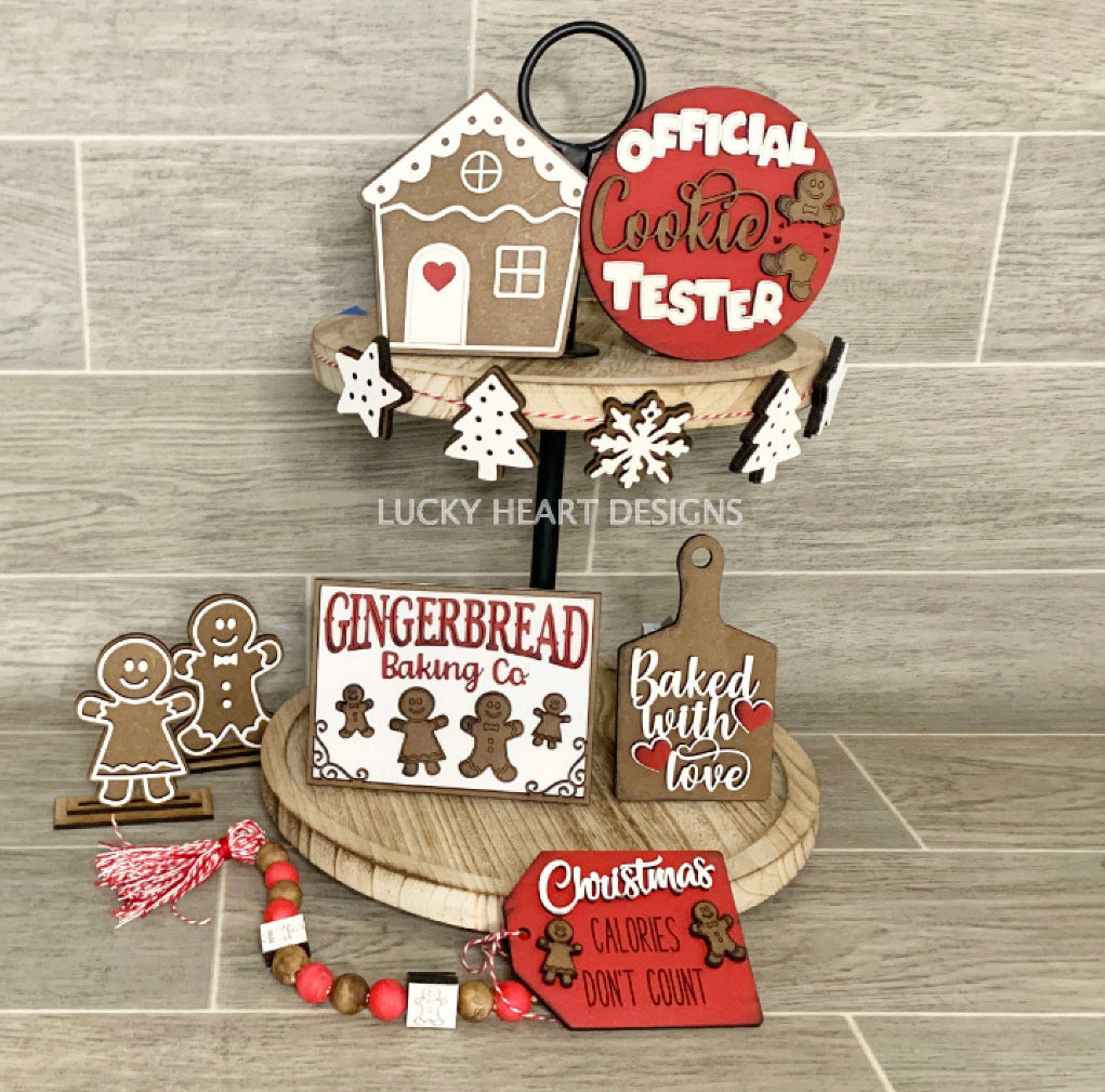 Gingerbread Cookie Co tiered tray